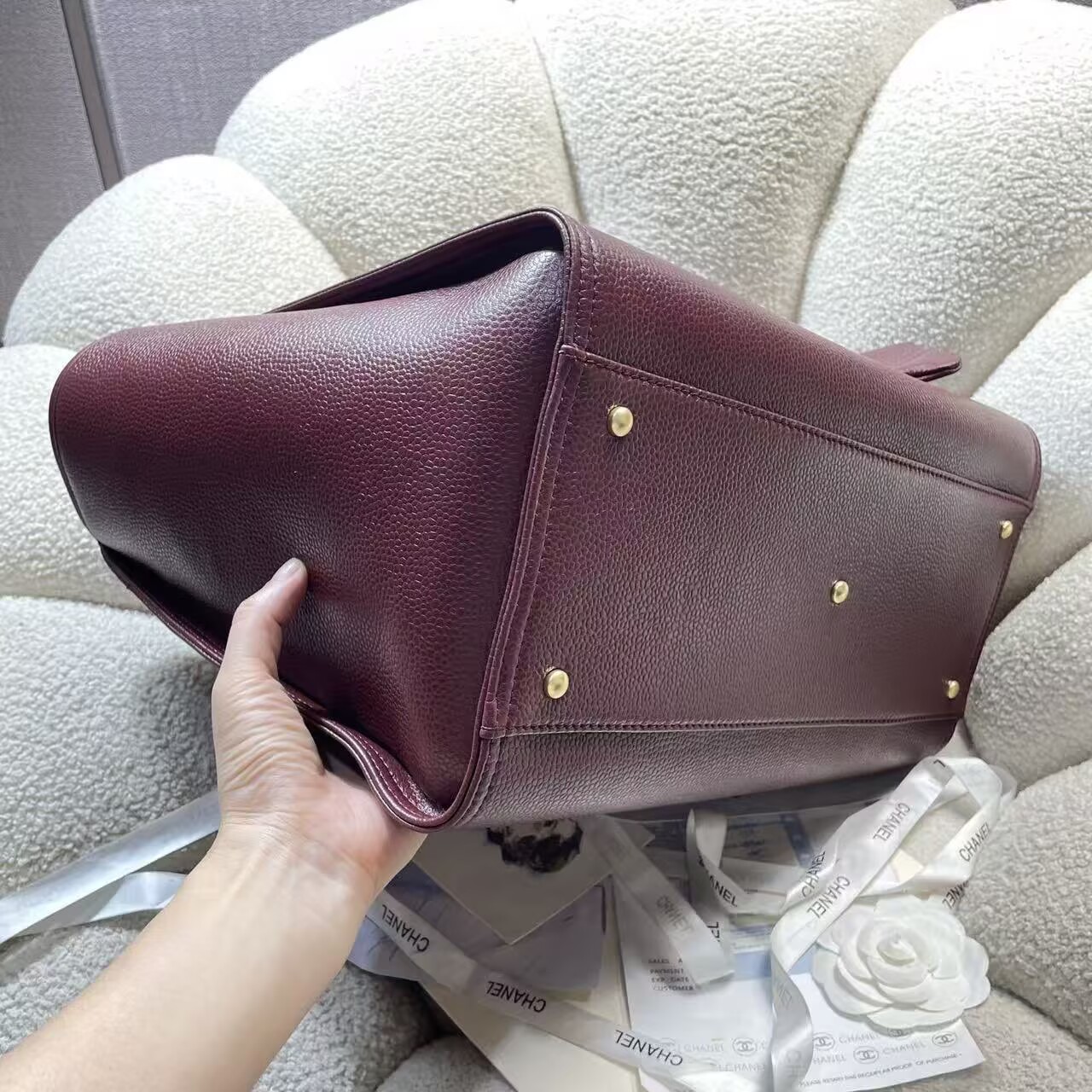 Chanel Original Leather LARGE SHOPPING BAG A66941 Wine Chanel Original Leather LARGE SHOPPING BAG A66941 Wine