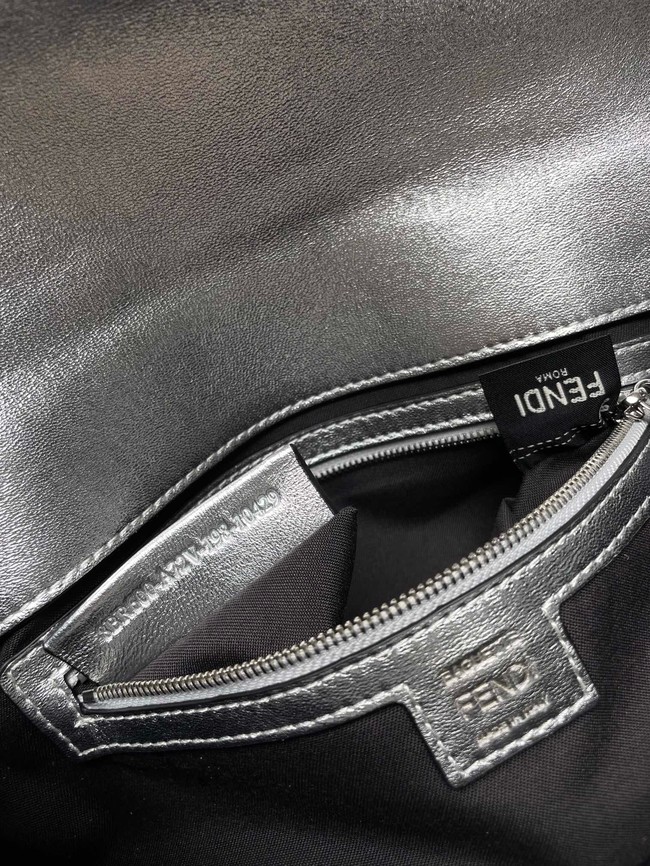 Fendi Baguette Medium Bag 8BR600 Silver