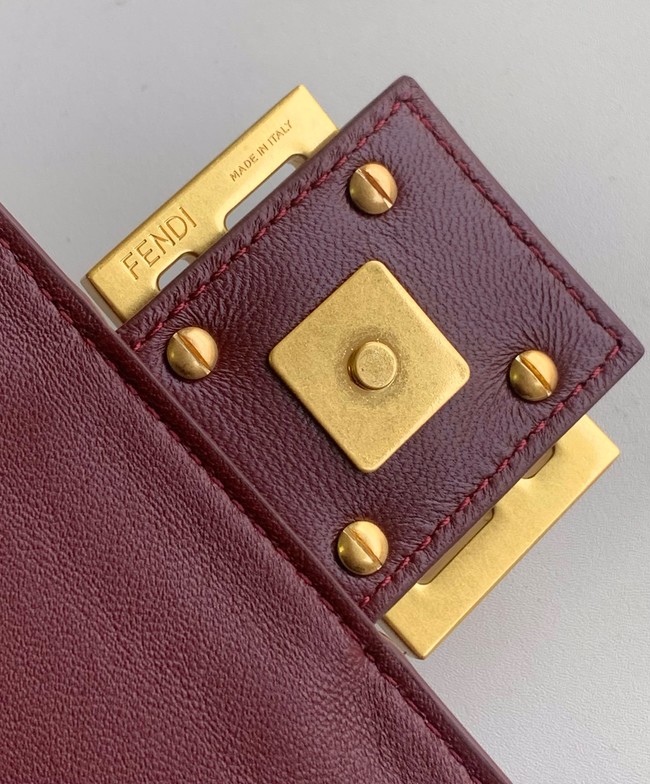 Fendi Baguette Medium Bag 8BR600 burgundy