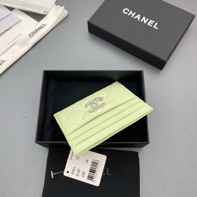 Chanel Classic Card Holder AP4814 light green