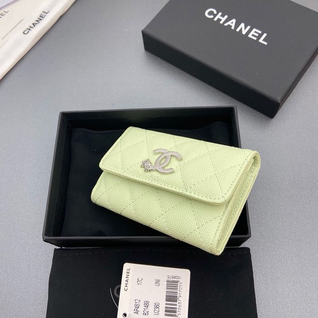 Chanel Flap Card Holder AP4812 Light green