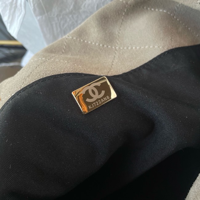 CHANEL Large Hobo Bag Suede AS5967 gary