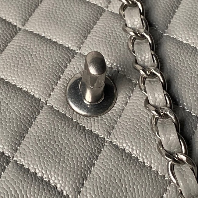 CHANEL Mini Flap Bag with Top Handle AS5702 gray&Silver Metal