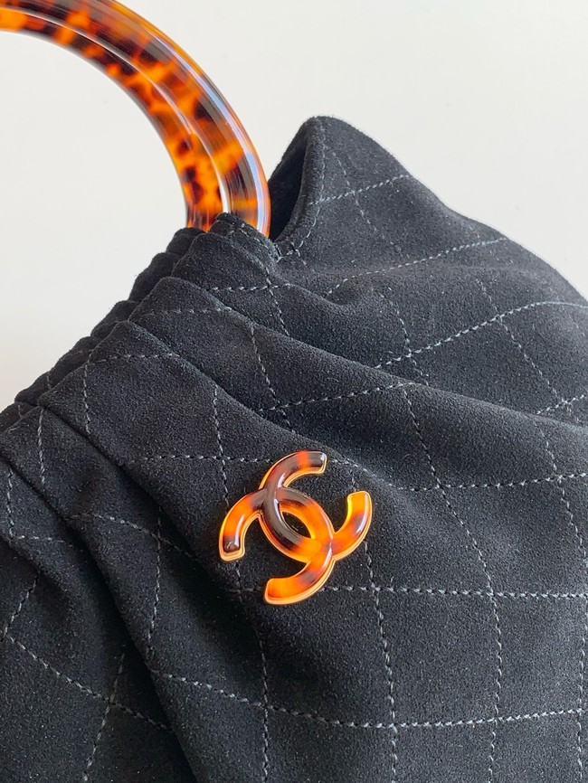 CHANEL Suede Small Hobo Bag AS6022 black