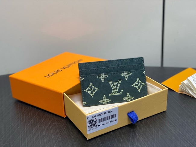 Louis Vuitton Card Holder M14789 dark green