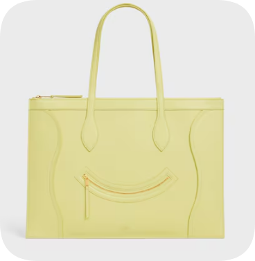 Celine FLAT CABAS NEW LUGGAGE IN GLOSSY CALFSKIN 123963 CITRUS Celine FLAT CABAS NEW LUGGAGE IN GLOSSY CALFSKIN 123963 CITRUS
