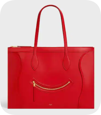 Celine FLAT CABAS NEW LUGGAGE IN GLOSSY CALFSKIN 123963 Ultra Red Celine FLAT CABAS NEW LUGGAGE IN GLOSSY CALFSKIN 123963 Ultra Red