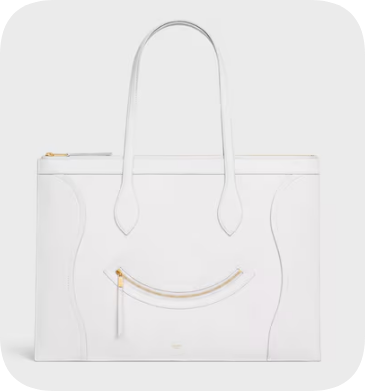 Celine FLAT CABAS NEW LUGGAGE IN GLOSSY CALFSKIN 123963 WHITE Celine FLAT CABAS NEW LUGGAGE IN GLOSSY CALFSKIN 123963 WHITE