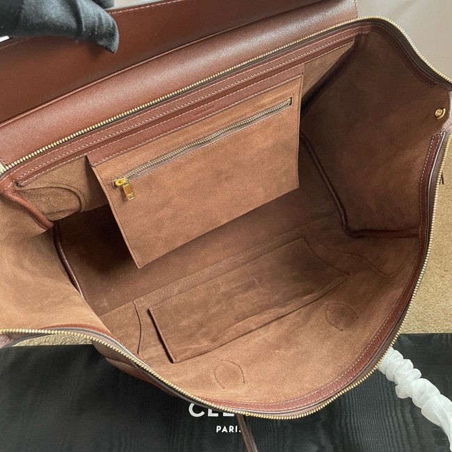 Celine LARGE SMILING NEW LUGGAGE IN LAMBSKIN 123683 brown