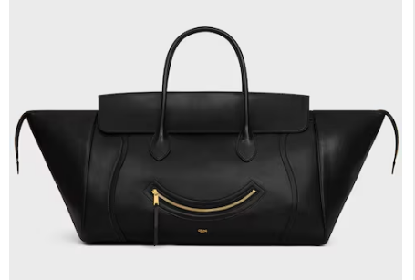 Celine LARGE SMILING NEW LUGGAGE IN SUPPLE SHINY LAMBSKIN 123683 black Celine LARGE SMILING NEW LUGGAGE IN SUPPLE SHINY LAMBSKIN 123683 black