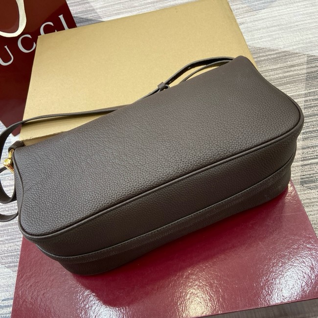 Gucci Half Horsebit medium shoulder bag 860787 dark brown