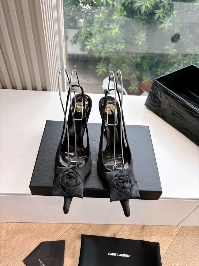 YSL AMALIA slingback pumps in satin crepe 21025-3