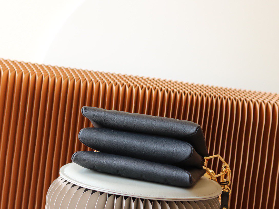 Louis Vuitton Original Leather SKI Coussin BB M20547 Black Gold-Tone