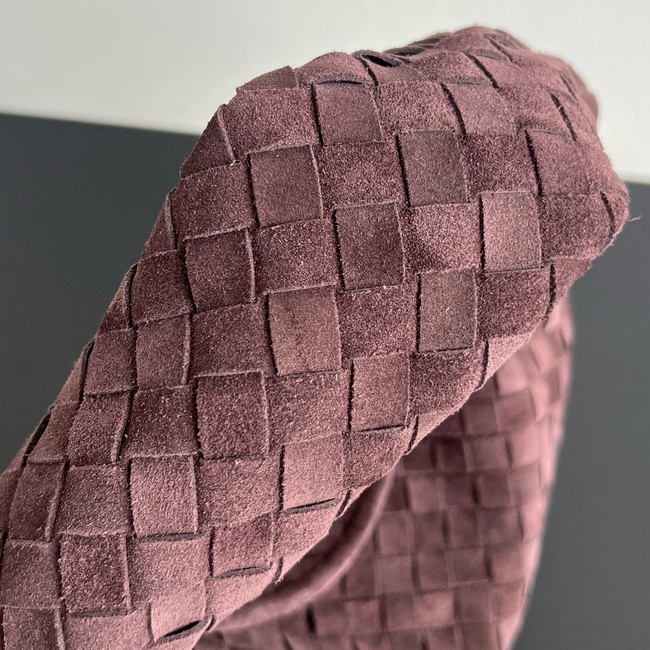 Bottega Veneta Hop calf leather Suede 796262 Dark barolo