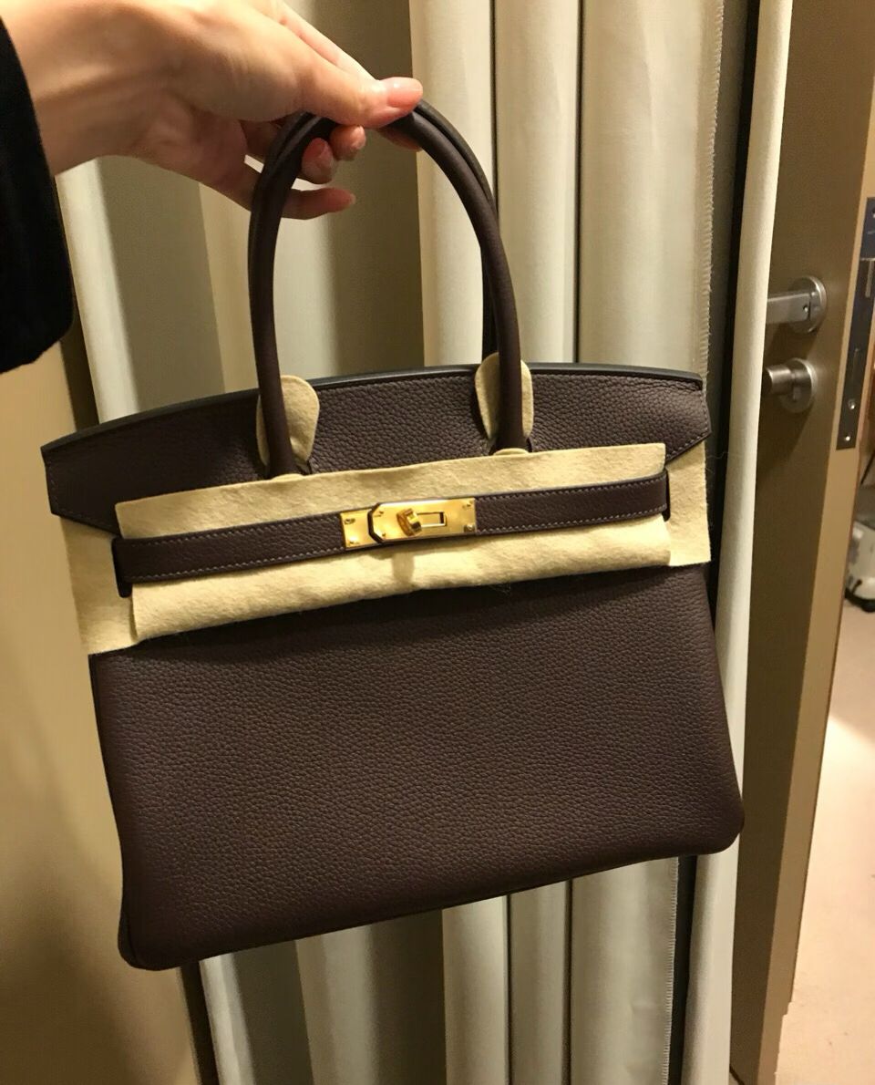 Hermes Original Togo Leather HB30O Coffee Hermes Original Togo Leather HB30O Coffee