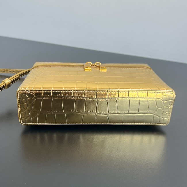 Bottega Veneta Bang Bang Crocodile skin 789109 gold