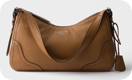 Prada Aimee large leather shoulder bag 1BC280 Caramel Prada Aimee large leather shoulder bag 1BC280 Caramel