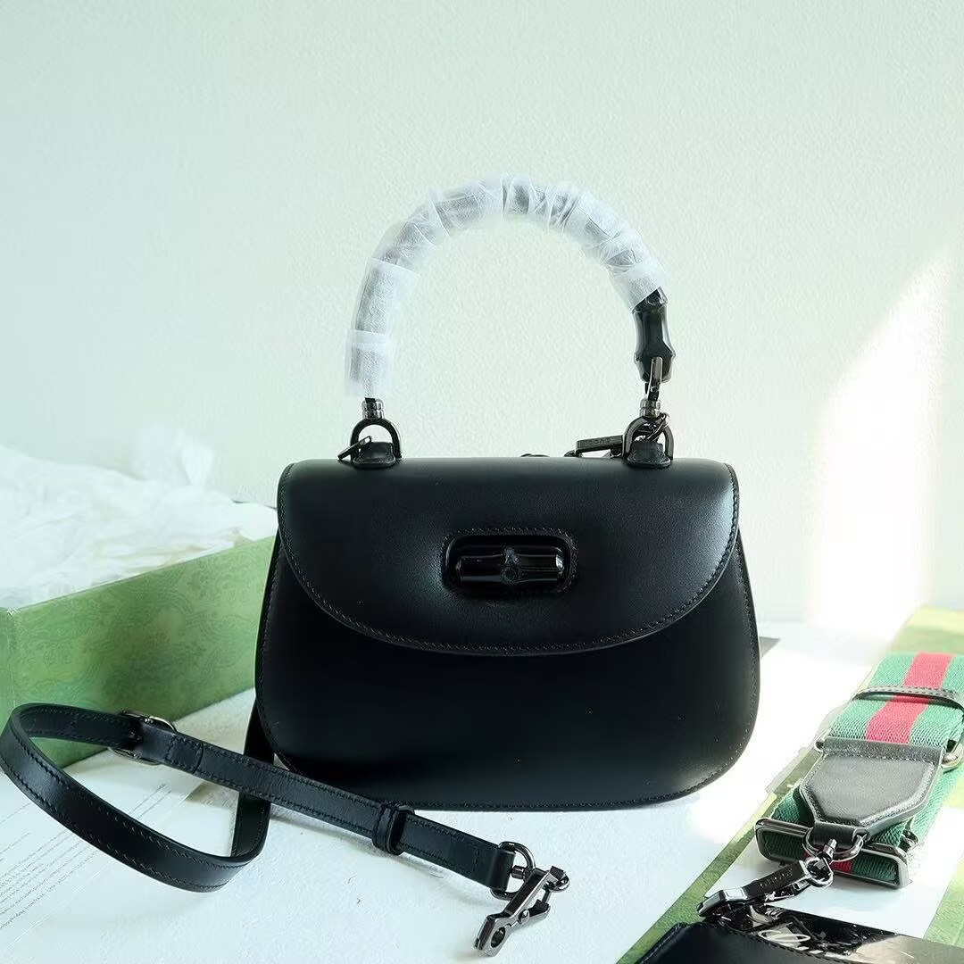 Gucci Bamboo 1947 medium bag G63012 Black Gucci Bamboo 1947 medium bag G63012 Black