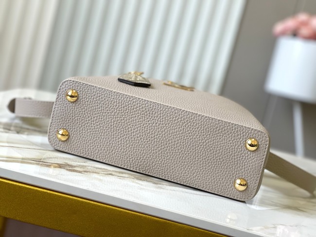 Louis Vuitton Capucines BB M89369 light gray&gold Snake skin