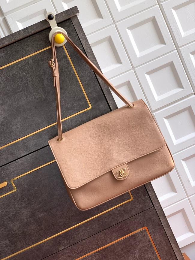 CHANEL Maxi Classic Handbag AS58601 Apricot