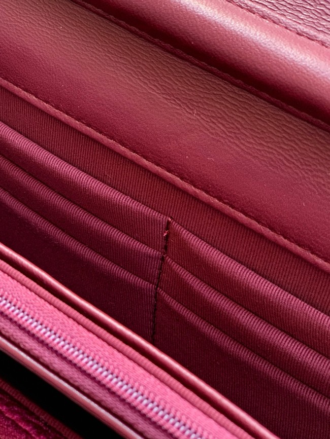 Chanel velvet Wallet On Chain AP1450 burgundy