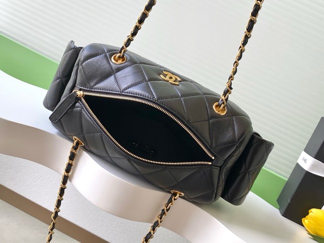 Chanel Lambskin Small Bowling Bag AS5792 black