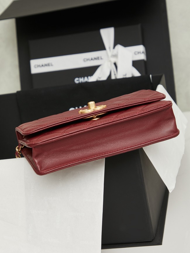 Chanel Wallet On Chain AP3938 burgundy