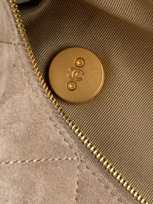 Chanel velvet Small Bowling Bag AS5792 Khaki