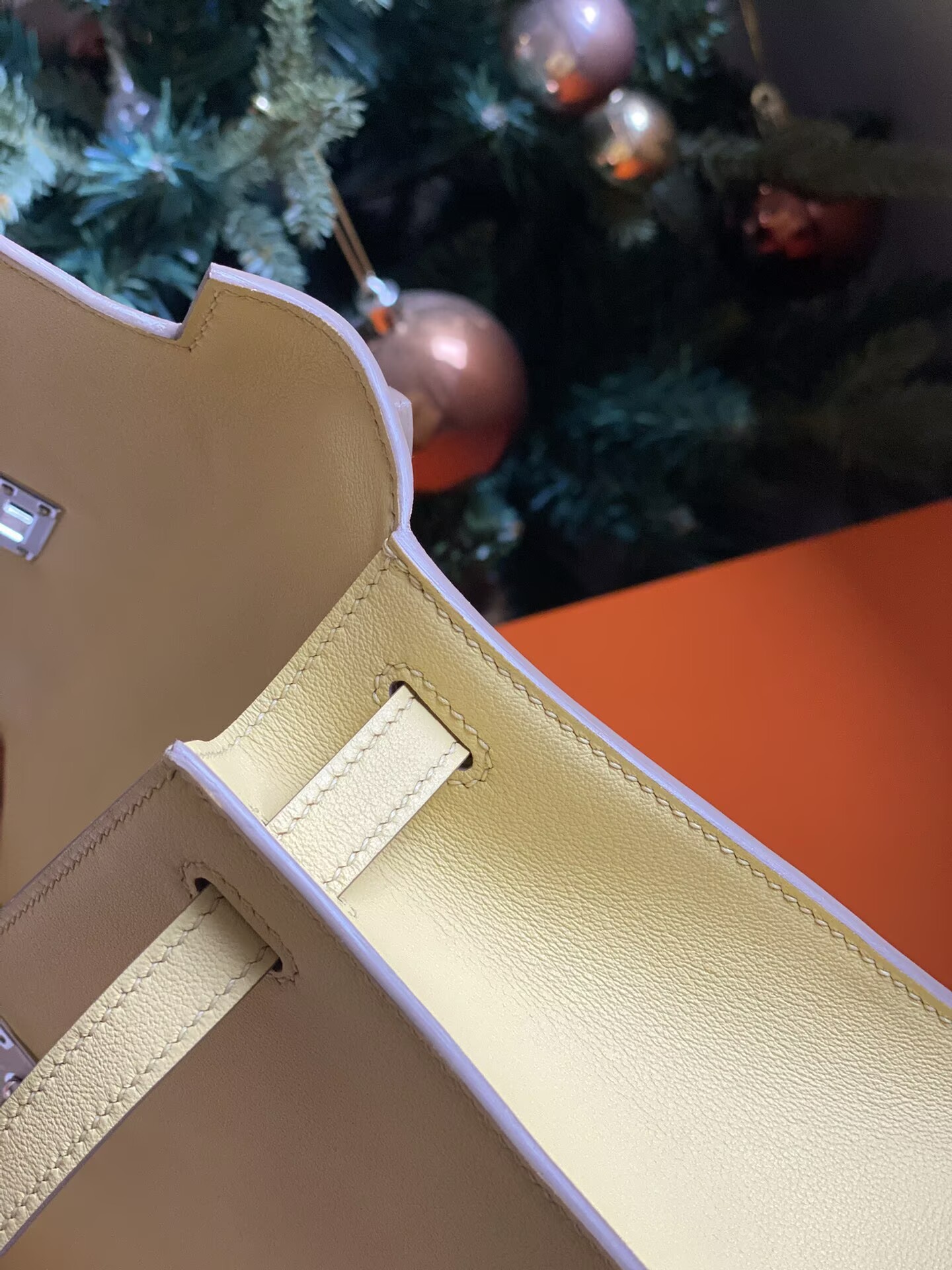 Hermes Original Swift Leather Mini Kelly K22CM H23560 Light yellow