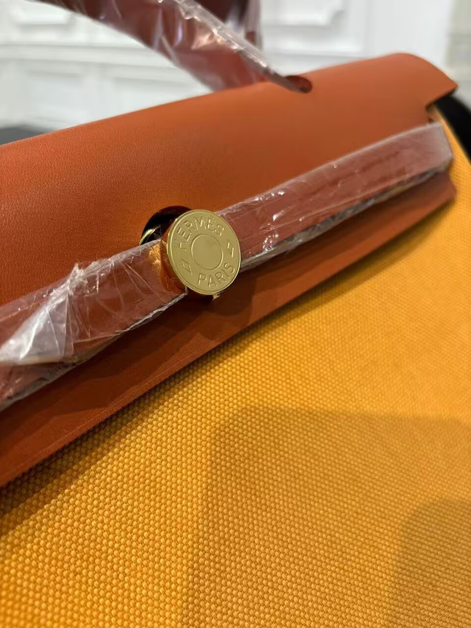 Hermes Herbag 31CM Original Canvas Leather & Calfskin 45987 Brown Hermes Herbag 31CM Original Canvas Leather & Calfskin 45987 Brown