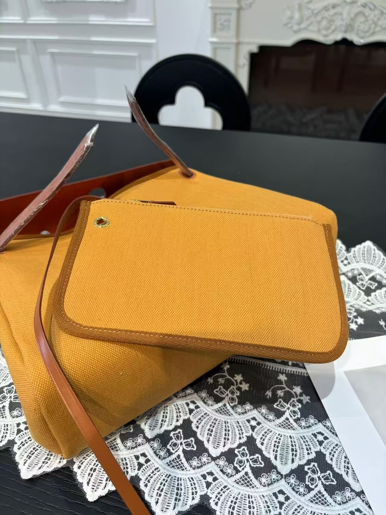 Hermes Herbag 31CM Original Canvas Leather & Calfskin 45987 Brown Hermes Herbag 31CM Original Canvas Leather & Calfskin 45987 Brown