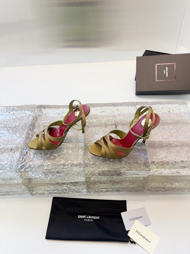 Saint Laurent CHANDELLE sandals in satin crepe 21047-2