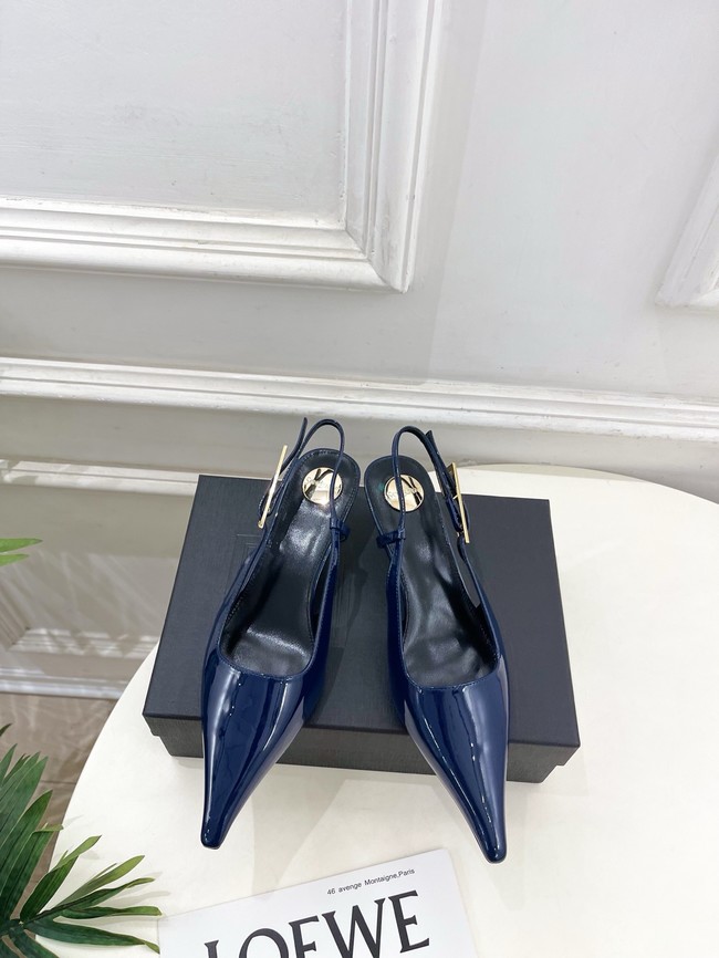 Saint Laurent JEANNE slingback pumps leather 21051-2