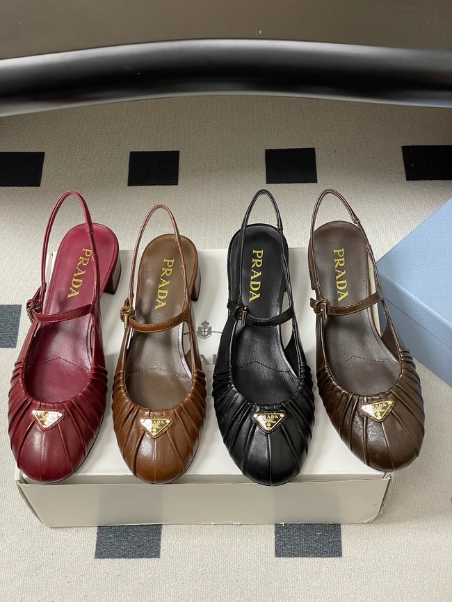 PRADA leather slingback Sandals 21056-1