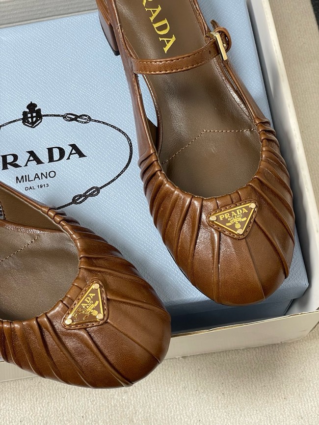 PRADA leather slingback Sandals 21056-2