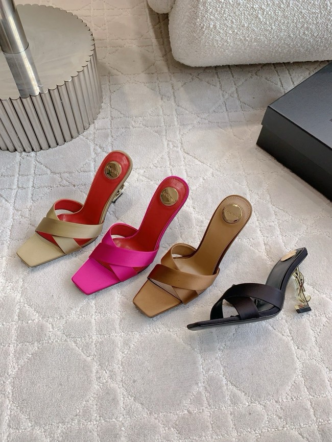 Saint Laurent CHANDELLE mules in satin crepe 15518-1