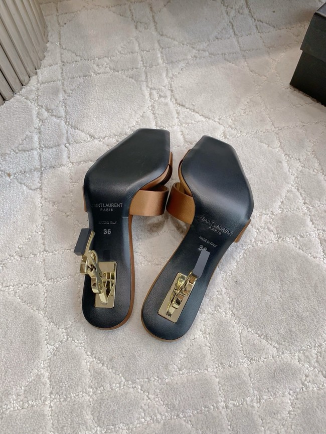 Saint Laurent CHANDELLE mules in satin crepe 15518-3