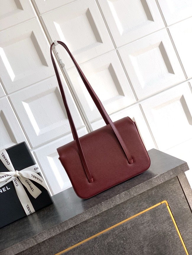 CHANEL Small Flap Bag AS6130 burgundy