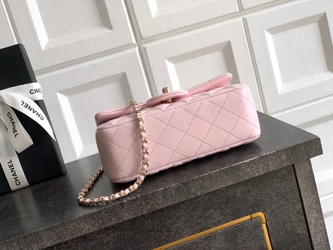 CHANEL Mini Flap Bag with Top Handle AP2431 pink