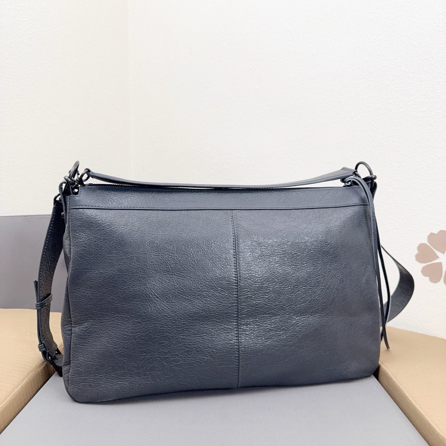 Balenciaga Original Leather Handbag 2185 Gray