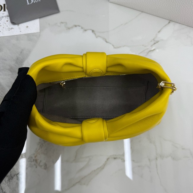 Small Dior Bow Bag Lambskin M0715O Buttercup