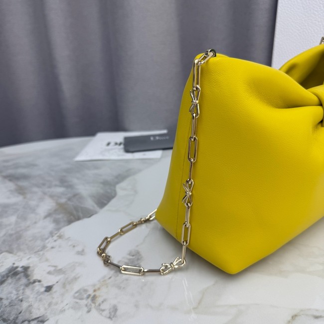 Small Dior Bow Bag Lambskin M0715O Buttercup