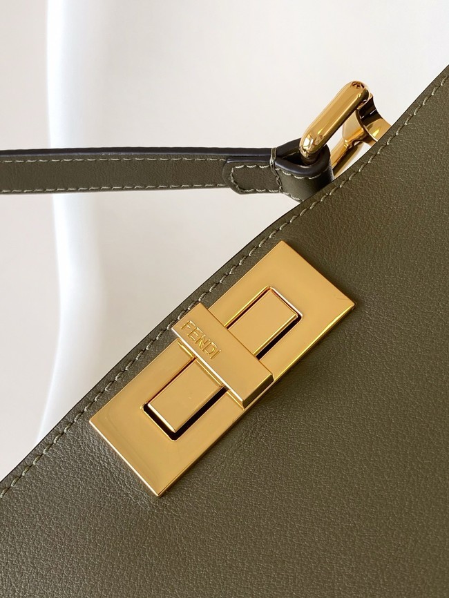 FENDI Way Medium Cowhide Bag 8BN367 khaki