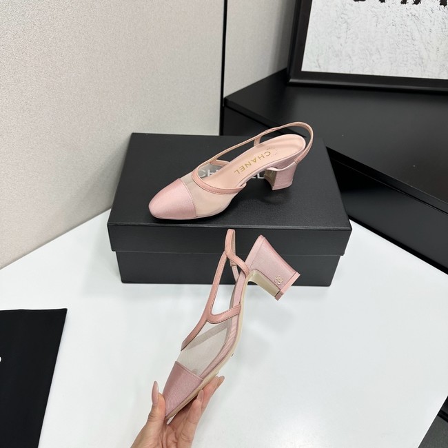 Chanel Slingbacks Mesh & Grosgrain Heel Height 65mm G31318-6