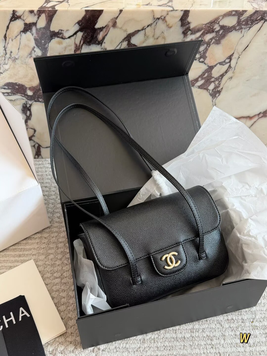 Chanel 26S Preppy Coco Top Handle Bag A53201 Black