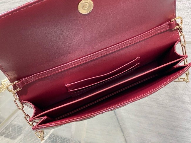 My Dior Mini Bag Cannage patent leather S0984PU wine red