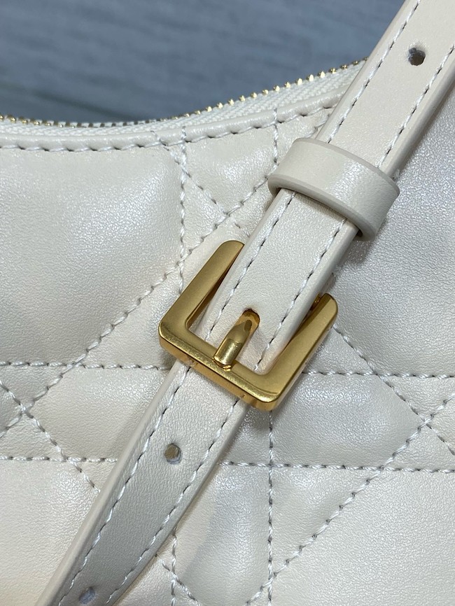 Small DiorTravel Nomad Pouch Cannage Lambskin 5267 Latte