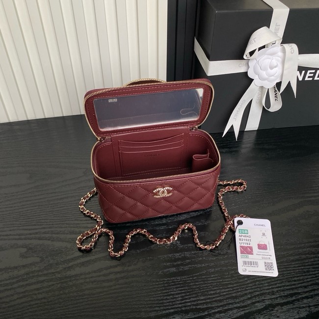 Chanel Long Vanity with chain AP4842 red