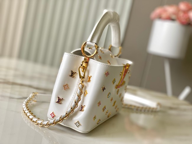 Louis Vuitton LV x TM Capucines East-West Mini M27636 white