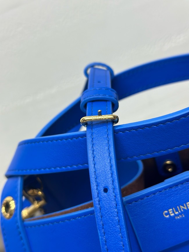 Celine SMALL CUBE BAG NATURAL Calfskin 124182 electric blue